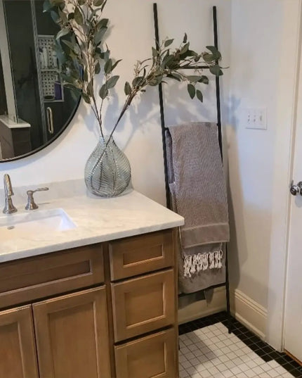 The Lynn Metal Ladder Decorative Ladder 4 ft Tall Style 14 In Wide | Industrial Farm Co