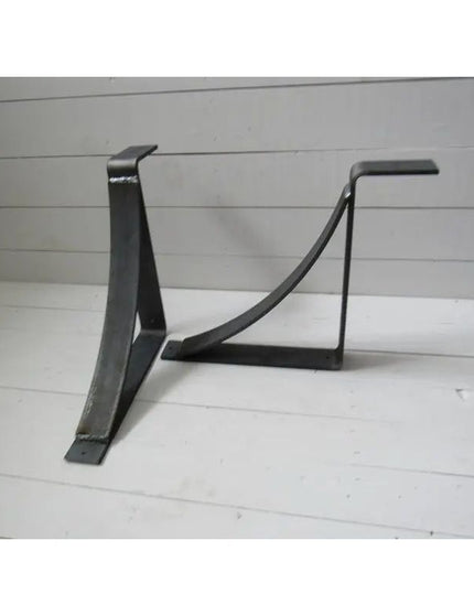 The Marietta Shelf and Mantle Supports Brackets/Corbels 6" Depth x 6" Wall Mount Length Finish Black Powder Coat | Industrial Farm Co