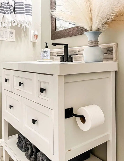 The Mitz Toilet Paper Holder  Black Powder Coat   | Industrial Farm Co