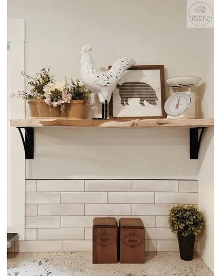 The Niagara Bracket Support Shelf Support 5" Depth x 5" Wall Mount Length Finish Raw - Uncoated Metal | Industrial Farm Co