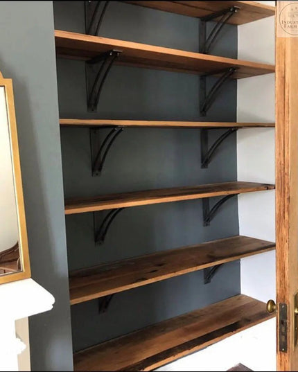 The Niagara Bracket Support Shelf Support 5" Depth x 5" Wall Mount Length Finish Silver Powder Coat | Industrial Farm Co