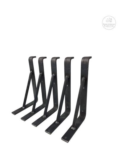 The Norwich Support Bracket Shelf Support 3"  Depth Finish Black Powder Coat | Industrial Farm Co