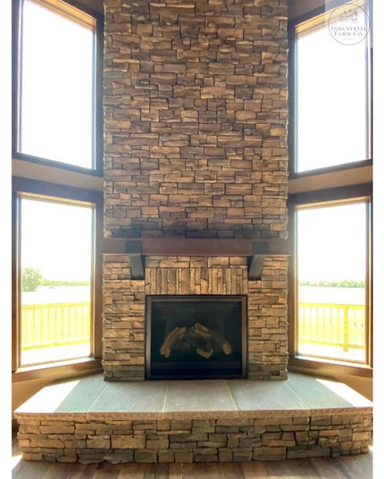 The Otisco Farmhouse Style Bracket Brackets/Corbels 5" Depth x 6" Wall Mount Length Finish Copper Powder Coat | Industrial Farm Co