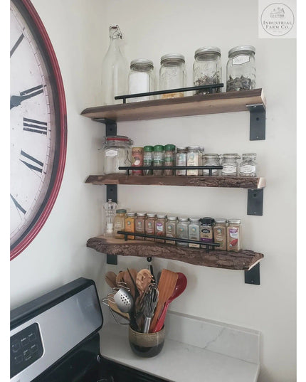 The Owasco L Shelf Support Shelf Support 4" Depth x 4" Wall Mount Length Finish Black Powder Coat | Industrial Farm Co