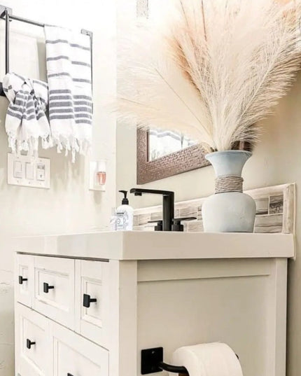 The Parker Hand Towel Holder  Black Powder Coat   | Industrial Farm Co