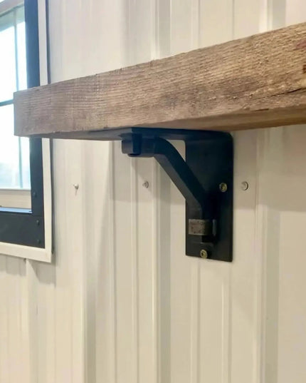 The Rosamond Shelf Supports Shelf Support 5" Depth x 5" Wall Mount Length Finish Black Powder Coat | Industrial Farm Co