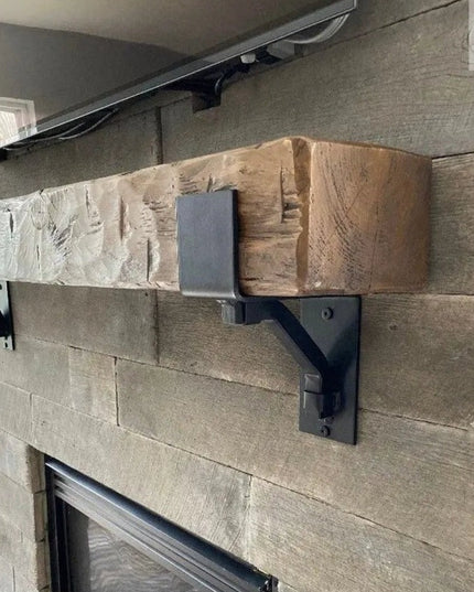 The Rustic Buffalo Support Bracket Brackets/Corbels 6" Depth x 6" Wall Mount Length Finish Raw - Uncoated Metal | Industrial Farm Co