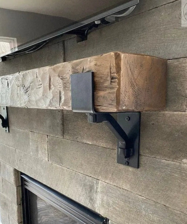 The Rustic Buffalo Support Bracket Brackets/Corbels 6" Depth x 6" Wall Mount Length Finish Raw - Uncoated Metal | Industrial Farm Co