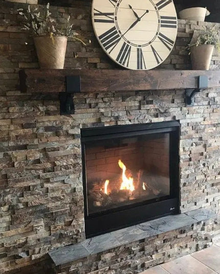 The Rustic Buffalo Support Bracket Brackets/Corbels 6.5" Depth x 6" Wall Mount Length.5 Finish Silver Powder Coat | Industrial Farm Co