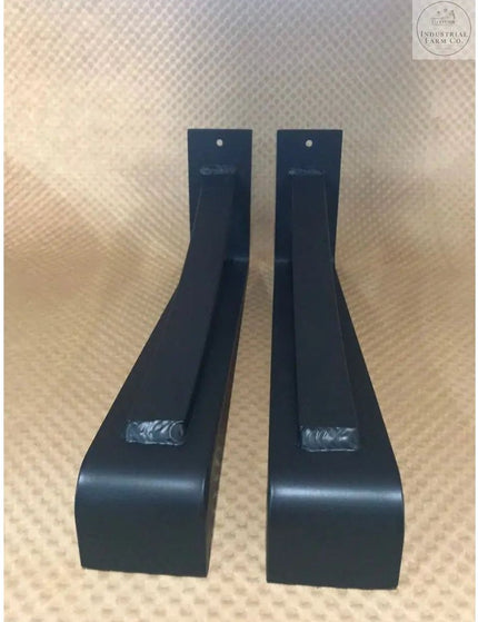 The Saratoga Shelf Support Bracket Brackets/Corbels 6" Depth x 6" Wall Mount Length Finish Black Powder Coat | Industrial Farm Co