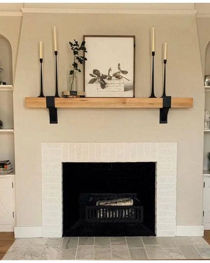 The Seneca Shelf Support Brackets/Corbels 5.5" Depth x 6" Wall Mount Length Finish Black Powder Coat | Industrial Farm Co