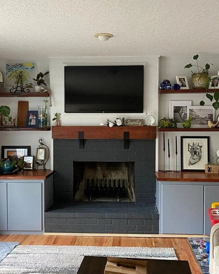 The Seneca Shelf Support Brackets/Corbels 6" Depth x 6" Wall Mount Length Finish Gold Powder Coat | Industrial Farm Co