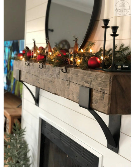 The Seneca Shelf Support Brackets/Corbels 6" Depth x 8" Wall Mount Length Finish Copper Powder Coat | Industrial Farm Co