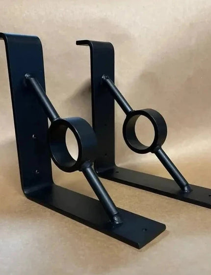 The Simon Decorative Support Bracket Brackets/Corbels 6" Depth x 6" Wall Mount Length Finish Silver Powder Coat | Industrial Farm Co