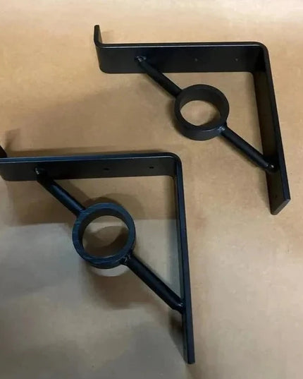 The Simon Decorative Support Bracket Brackets/Corbels 7" Depth x 7" Wall Mount Length Finish Raw - Uncoated Metal | Industrial Farm Co