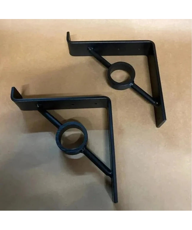 The Simon Decorative Support Bracket Brackets/Corbels 7" Depth x 7" Wall Mount Length Finish Raw - Uncoated Metal | Industrial Farm Co