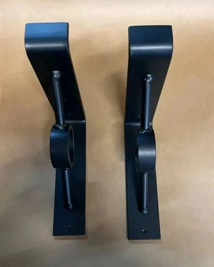 The Simon Decorative Support Bracket Brackets/Corbels 7" Depth x 7" Wall Mount Length Finish Black Powder Coat | Industrial Farm Co