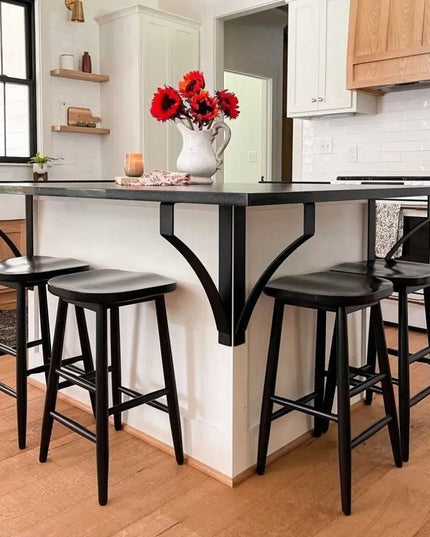 The Syracuse Countertop Supports Brackets/Corbels 8" Depth x 20" Wall Mount Length Finish Gold Powder Coat | Industrial Farm Co