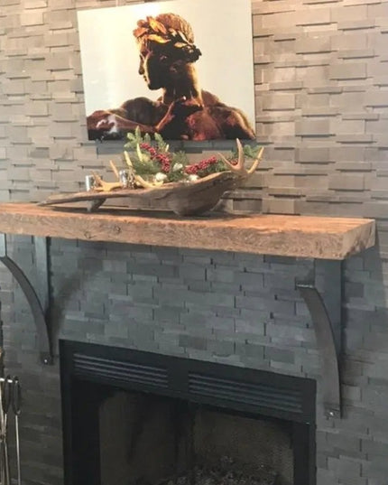 The Syracuse Countertop Supports Brackets/Corbels 8" Depth x 26" Wall Mount Length Finish Raw - Uncoated Metal | Industrial Farm Co