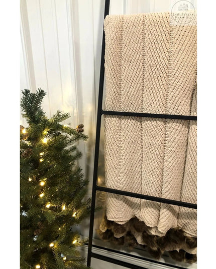 The Tapered Michael Farmhouse Ladder Decorative Ladder 5 ft Tall Finish Black Powder Coat | Industrial Farm Co