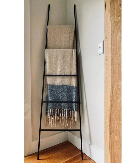 The Tapered Michael Farmhouse Ladder Decorative Ladder 5 ft Tall Finish Copper Powder Coat | Industrial Farm Co