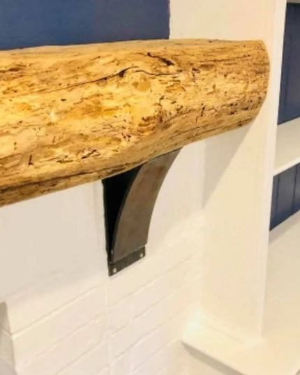 The Tipp Hill Mantel Support Brackets/Corbels 3" Depth x 8" Wall Mount Length Finish Gold Powder Coat | Industrial Farm Co