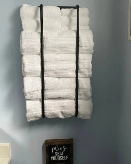 The Tyler Bathroom Towel Rack Towel Holder 24" Wall Mount Length Finish Gold Powder Coat | Industrial Farm Co