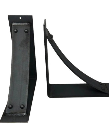 The Utica Support - Sold Individually Brackets/Corbels 6" Depth x 6" Wall Mount Length Finish Gold Powder Coat | Industrial Farm Co