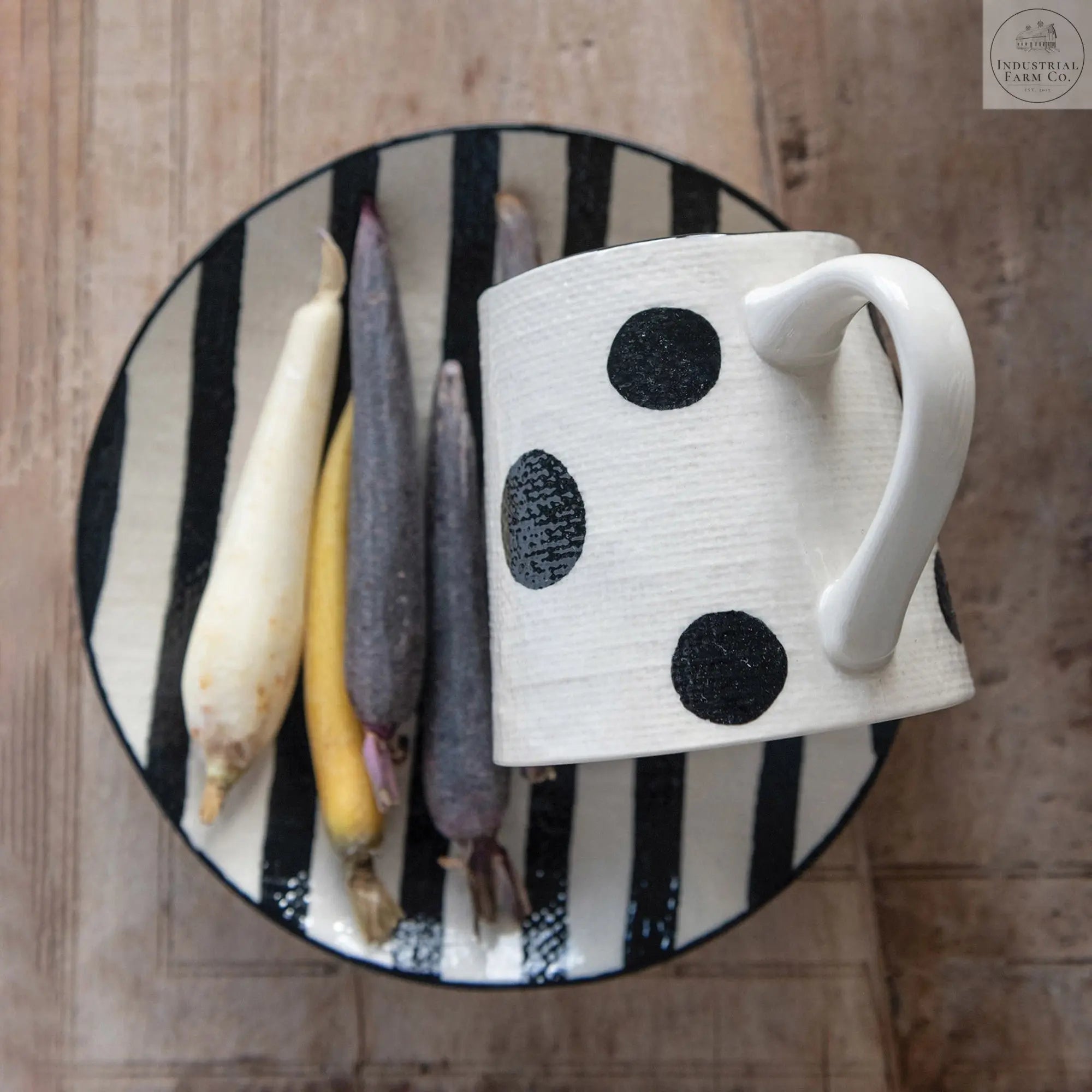 The Walker Hand Painted Plate  Dots   | Industrial Farm Co