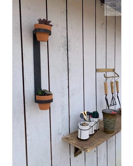 The Watertown Wall Mount Vertical Planter Plant Holder 20" Style 4" Pots | Industrial Farm Co