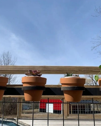 The Yonkers Horizontal Planter Plant Holder 24" Style 4" Pots | Industrial Farm Co