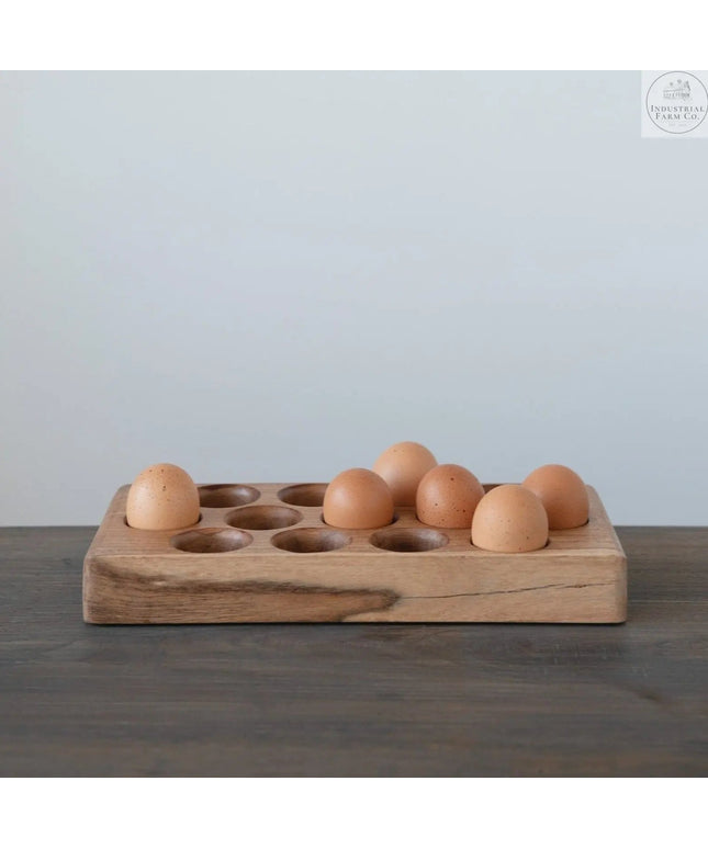 Acacia Wood Egg Tray  Default Title   | Industrial Farm Co